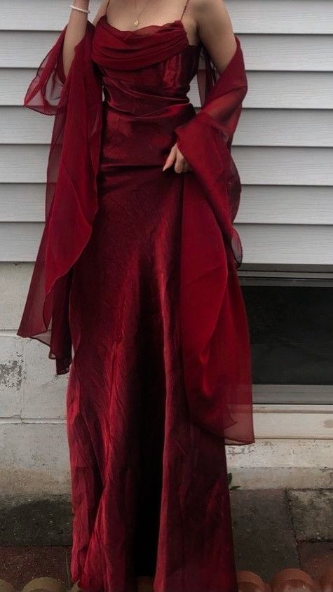 Vintage A line Spaghetti Straps Sleeveless Burgundy Prom Dresses Long Prom Dress P494 - AS PHOTO(BURGUNDY) / US2 Vintage A line Spaghetti Straps Sleeveless Burgundy Prom Dresses Long Prom Dress P494 - AS PHOTO(BURGUNDY) / US2