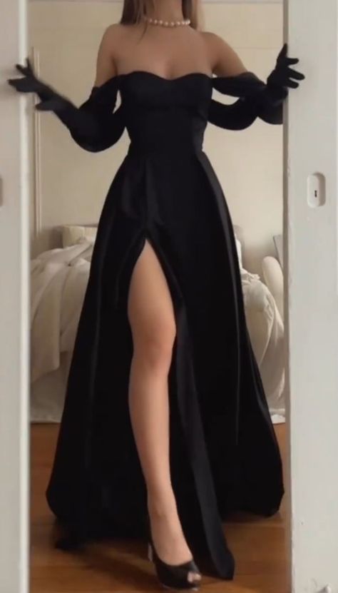 Simple Strapless Wedding Guest Dress Black Slit Prom Dresses Birthday Outfits P457 - AS PHOTO / US2 Simple Strapless Wedding Guest Dress Black Slit Prom Dresses Birthday Outfits P457 - AS PHOTO / US2