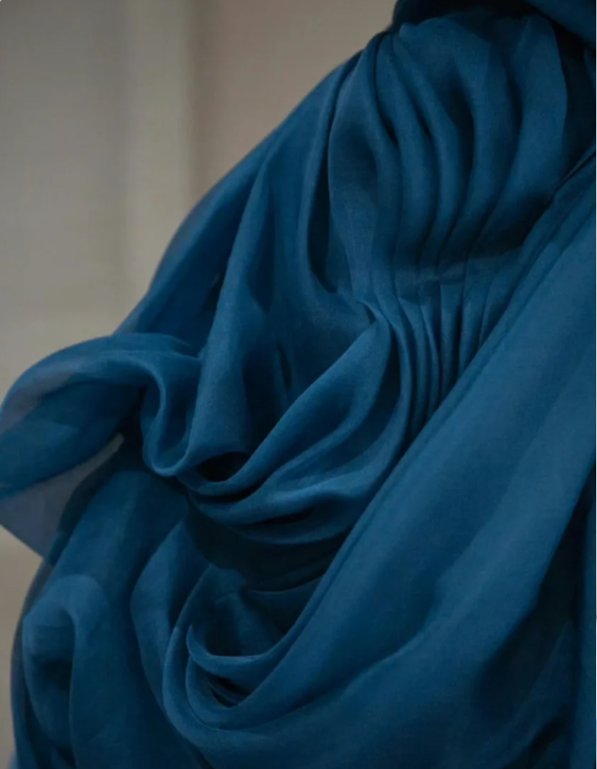 Retro Elegantes Marineblaues One-Shoulder Tüll Langes Ballkleid Abendkleid P4108
