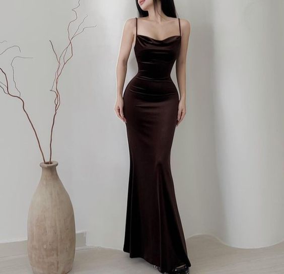 Modest Mermaid Brown Prom Dresses 22th Birthday Outfit P410 – PreppyDress