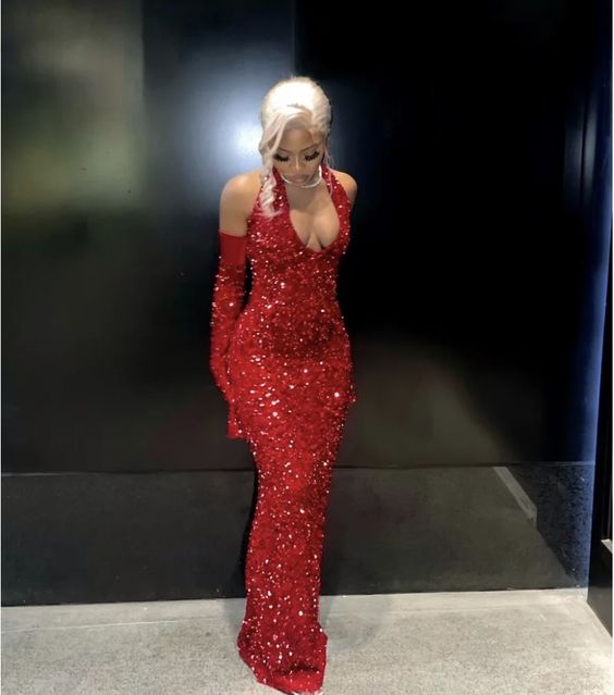 Simple Mermaid Red Sequin Prom Dresses 22th Birthday Outfit P426 – PreppyDress