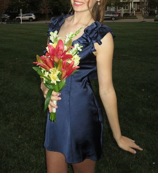 Stunning Homecoming Dress V-neck Stain Cocktail Dress Short Birthday Party Dress P4936