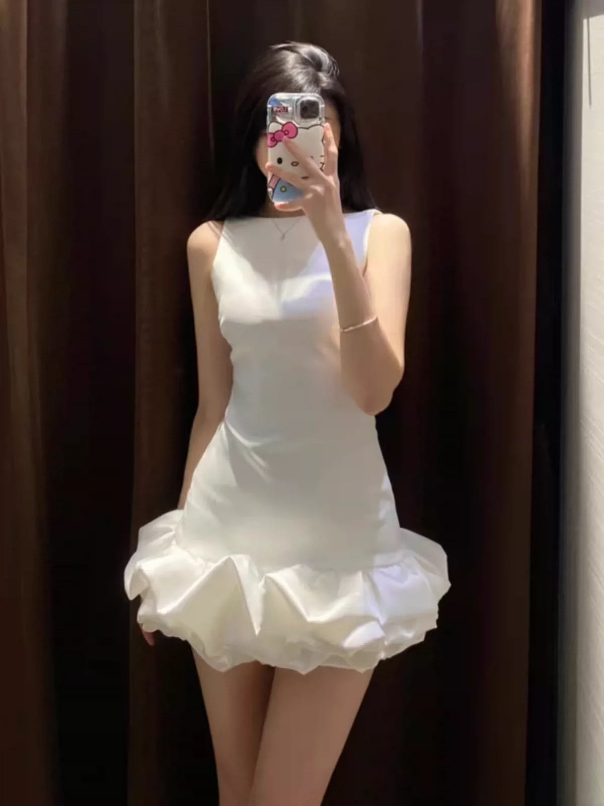 white homecoming dress with flowers Cute Sleeveless Satin Floral Skirt P3404 – PreppyDress Applique 4 dress perfect for hot weather Color:Black/Teal Red Cocktail Dresses Satin
