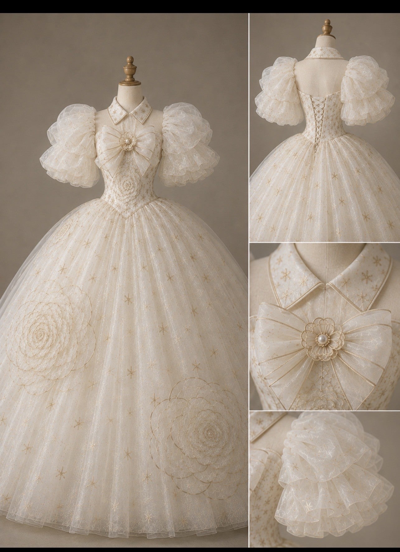 White Ball Gown Tulle Sweet 16 Dress P5014