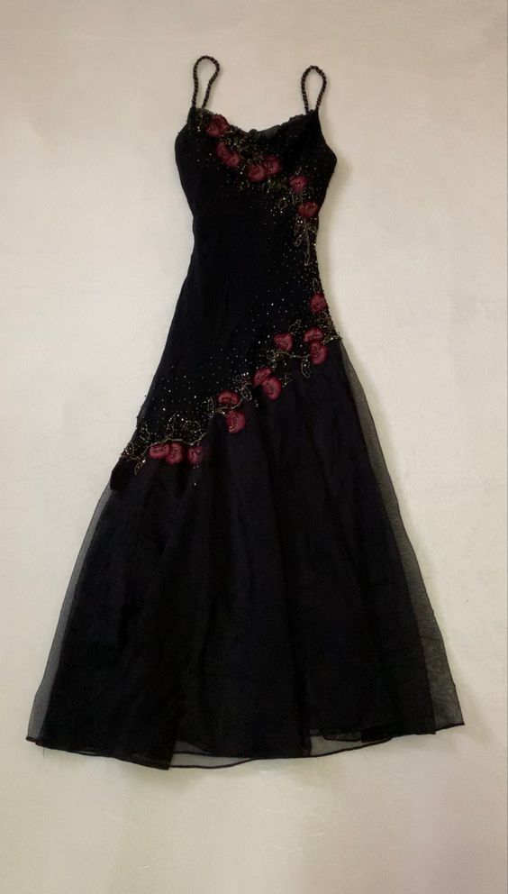 Modest Black Long Prom Dresses With Flowers 22th Birthday Outfits P437 PreppyDress Modest Black Long Prom Dresses With Flowers 22th Birthday Outfits P437 PreppyDress