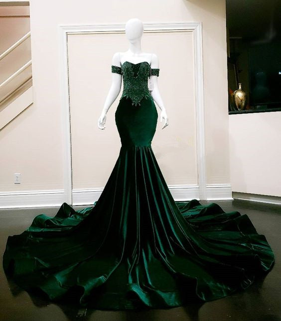 Sexy Mermaid Strapless Long Dark Green Prom Dress Evening Dresses P109 PreppyDress Sexy Mermaid Strapless Long Dark Green Prom Dress Evening Dresses P109 PreppyDress