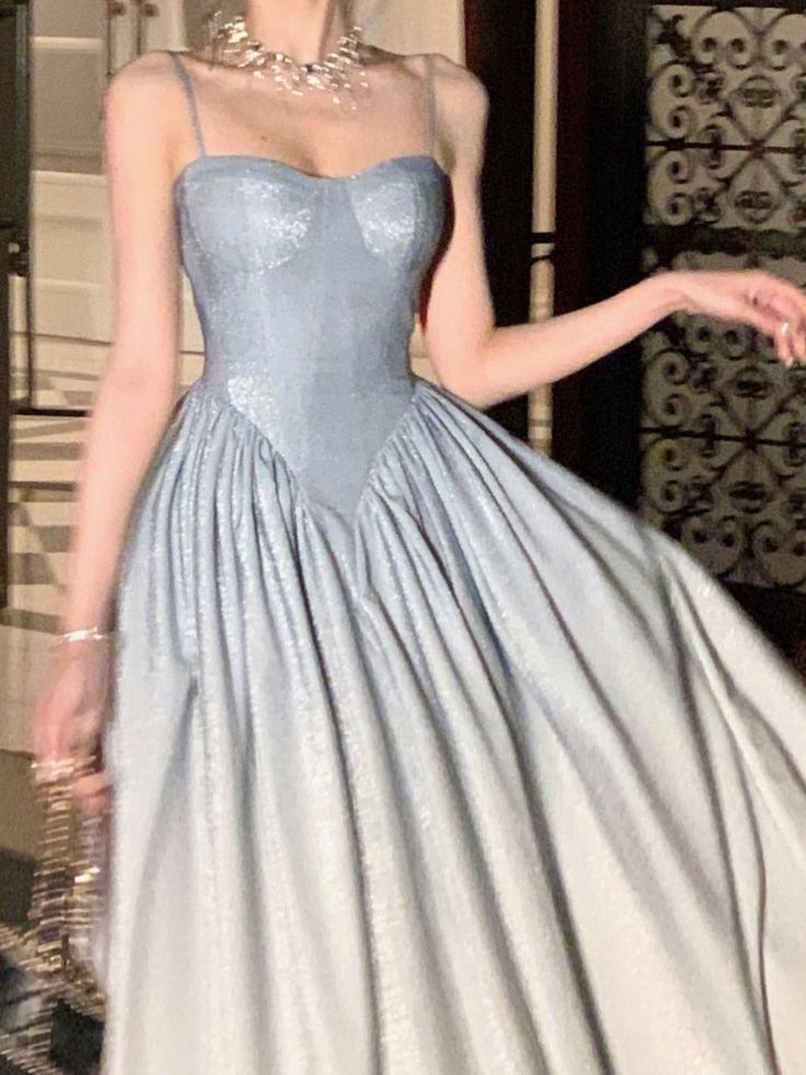 A line Straps Sequin Prom Dresses Formal Evening Dress P1101