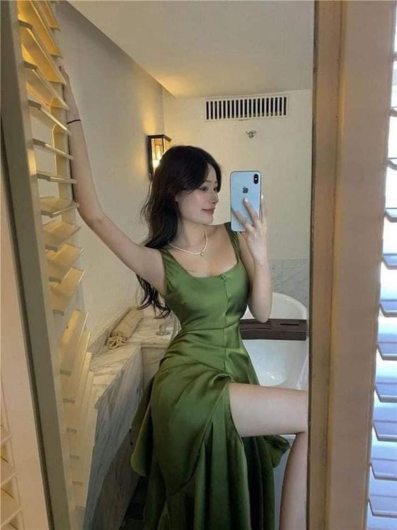 Women's Suspender Dress Satin Long Prom Dresses Formal Dress P1104