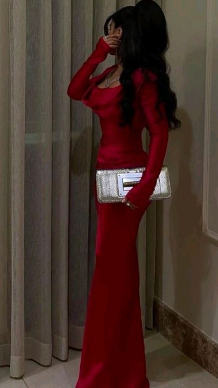 Sexy Mermaid Long Sleeves Red Prom Dresses P1206 PreppyDress Sexy Mermaid Long Sleeves Red Prom Dresses P1206 PreppyDress