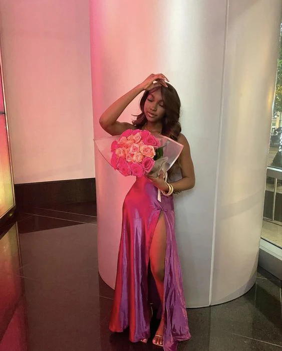 Simple A line Black Girl Satin Floor Length Prom Dress 22th Birthday O PreppyDress Simple A line Black Girl Satin Floor Length Prom Dress 22th Birthday O PreppyDress