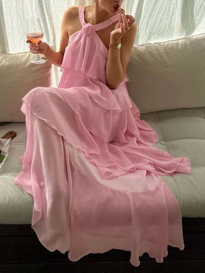 Classic Pink Prom Dresses Long Prom Gown 22th Birthday Outfit P1381