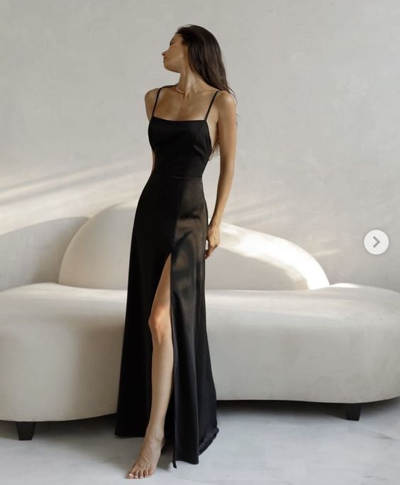 Sexy Mermaid Strapss Black Long Prom Dress P1529