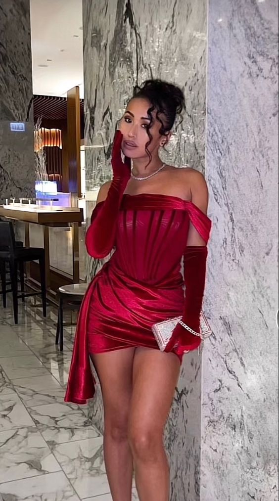 Sexy Sheath Burgundy 16th Birthday Dresses Birthday Outfits With Glove PreppyDress