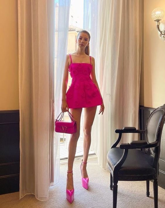 18th birthday dress pink Sweet Pink Ball Gown Spaghetti Strap Formal Dress 18th Birthday Dress EvaFashionDress