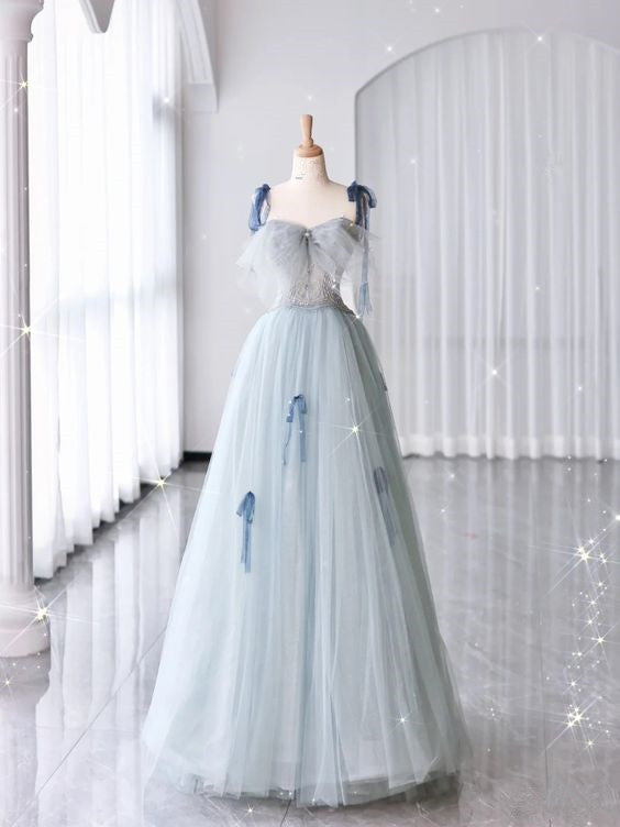 Fairy A line Straps Tulle Long Mint Green Prom Dress P1744 PreppyDress Fairy A line Straps Tulle Long Mint Green Prom Dress P1744 PreppyDress