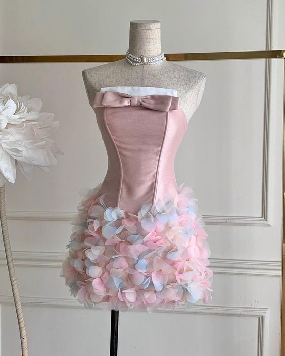 vintage sheath pink homecoming dress 18th birthday outfits P2067 – PreppyDress
