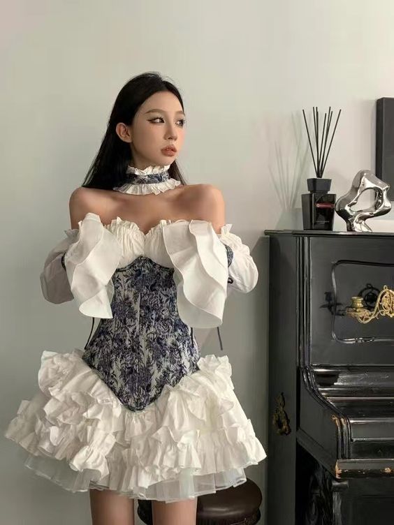 chic a line white long sleeves homecoming dress 16th birthday outfits PreppyDress chic a line white long sleeves homecoming dress 16th birthday outfits PreppyDress
