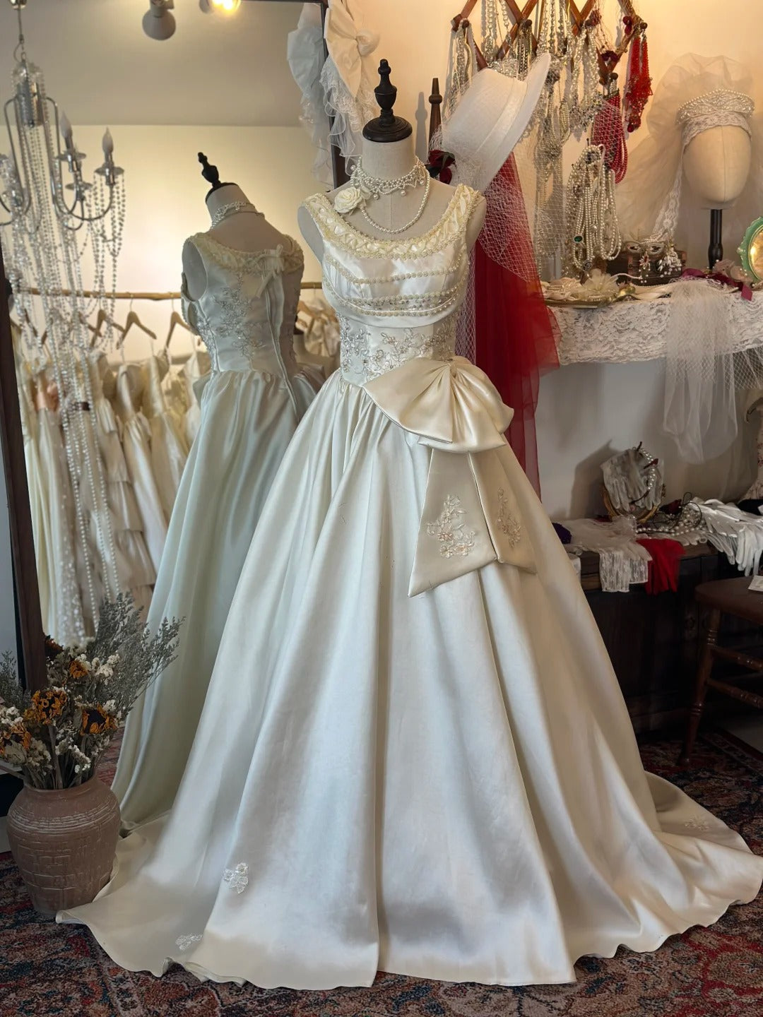 thick satin wedding dress Gorgeous Ball Gown Heavy Satin Long Wedding Dresses AB24062702