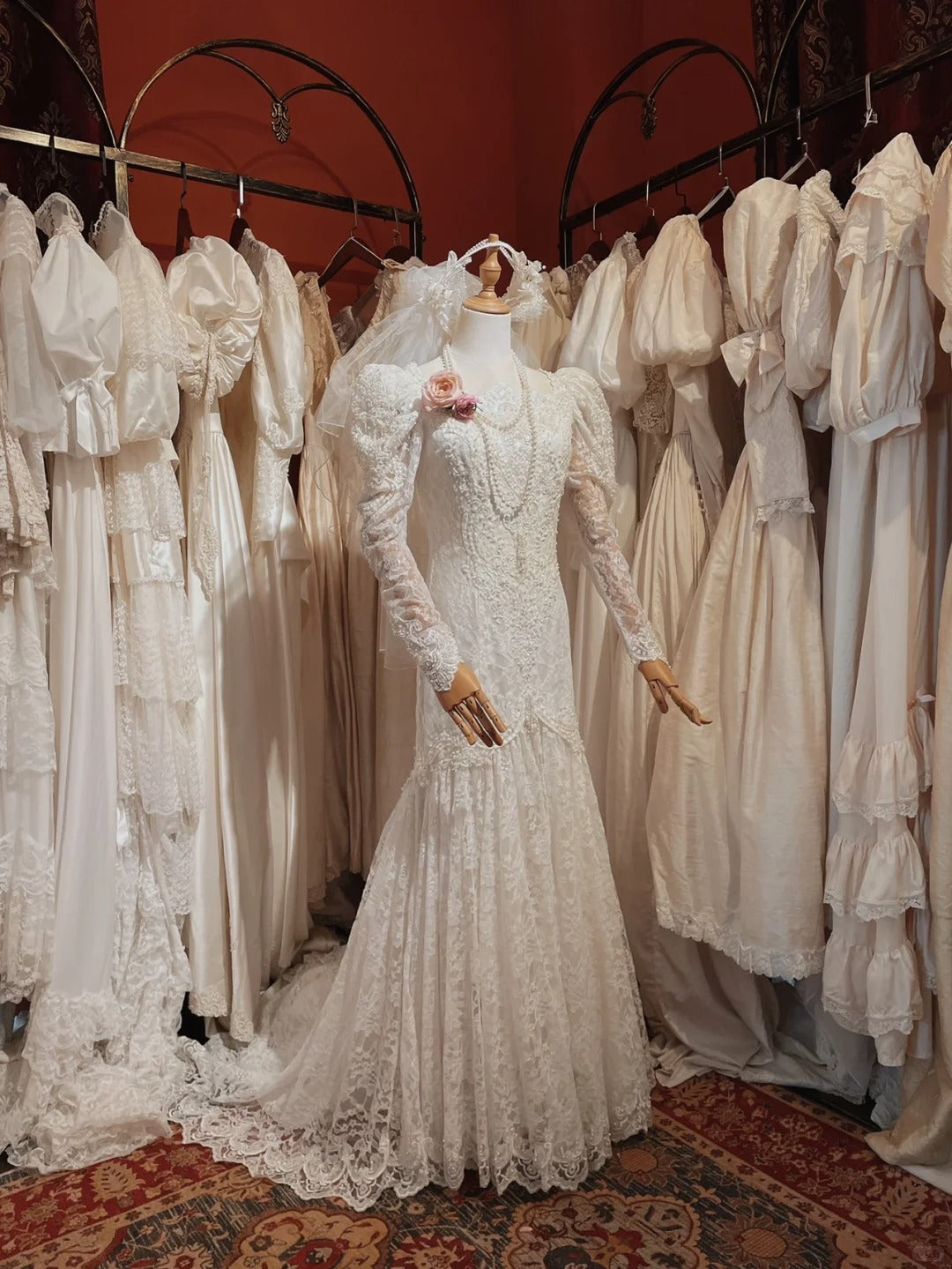 Roman Holiday Long Sleeve Lace Button Mermaid Train Wedding Dress P308 Roman Holiday Long Sleeve Lace Button Mermaid Train Wedding Dress P308