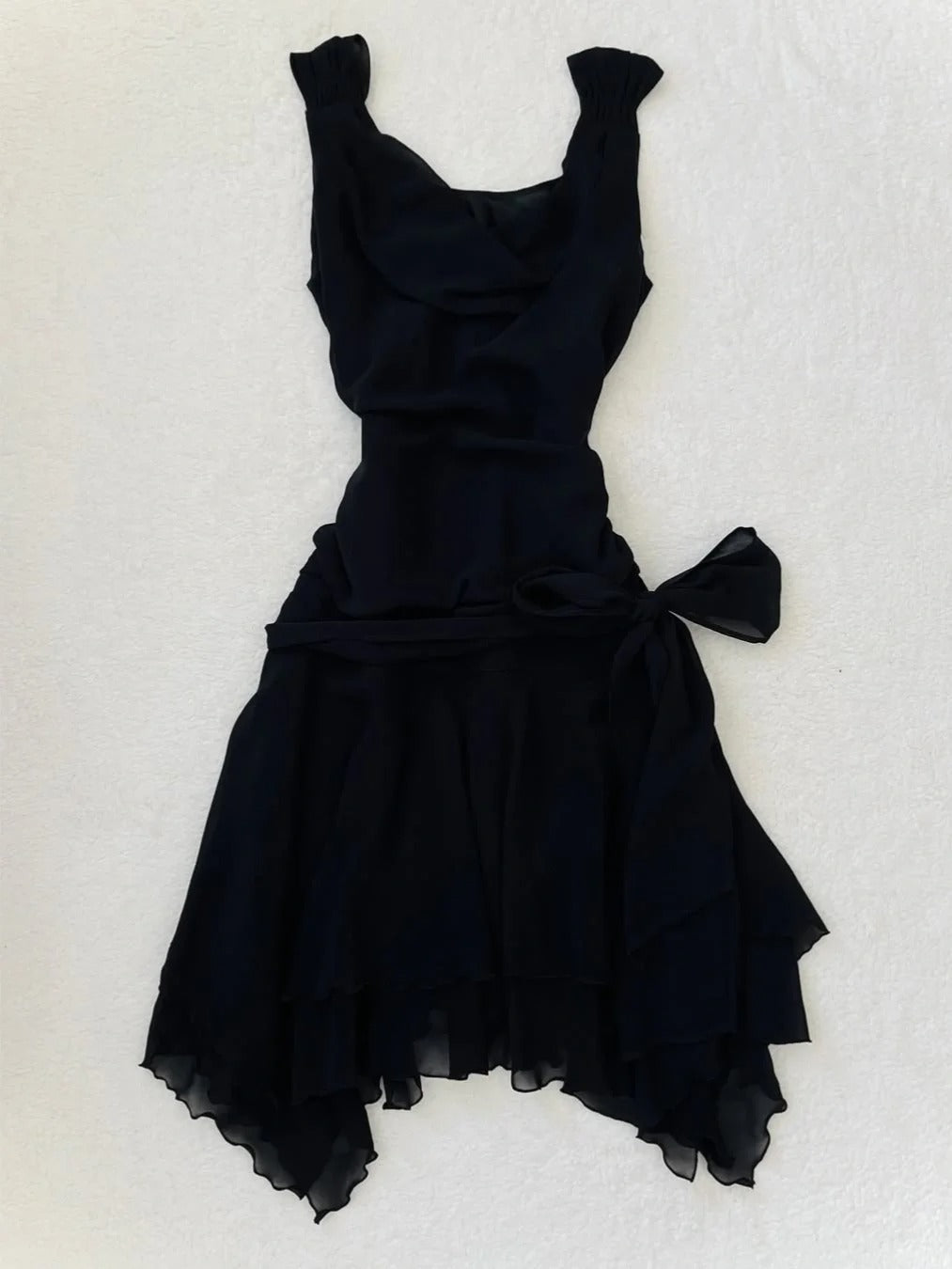 Cute Black Chiffon Strap Mini Homecoming Dress P3405