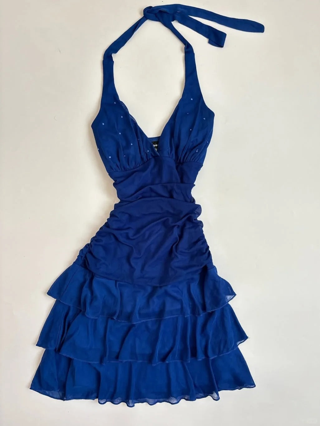 Elegant Royal Blue Halter Neck Chiffon Mini Homecoming Dress P3406 PreppyDress Elegant Royal Blue Halter Neck Chiffon Mini Homecoming Dress P3406 PreppyDress