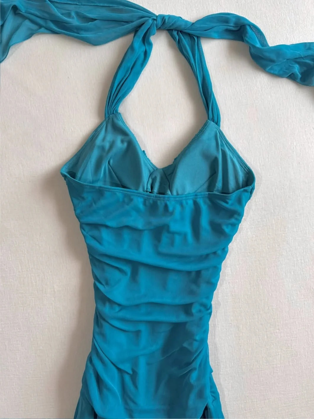 Simple And Elegant Blue Chiffon Waist Homecoming Dress P3408