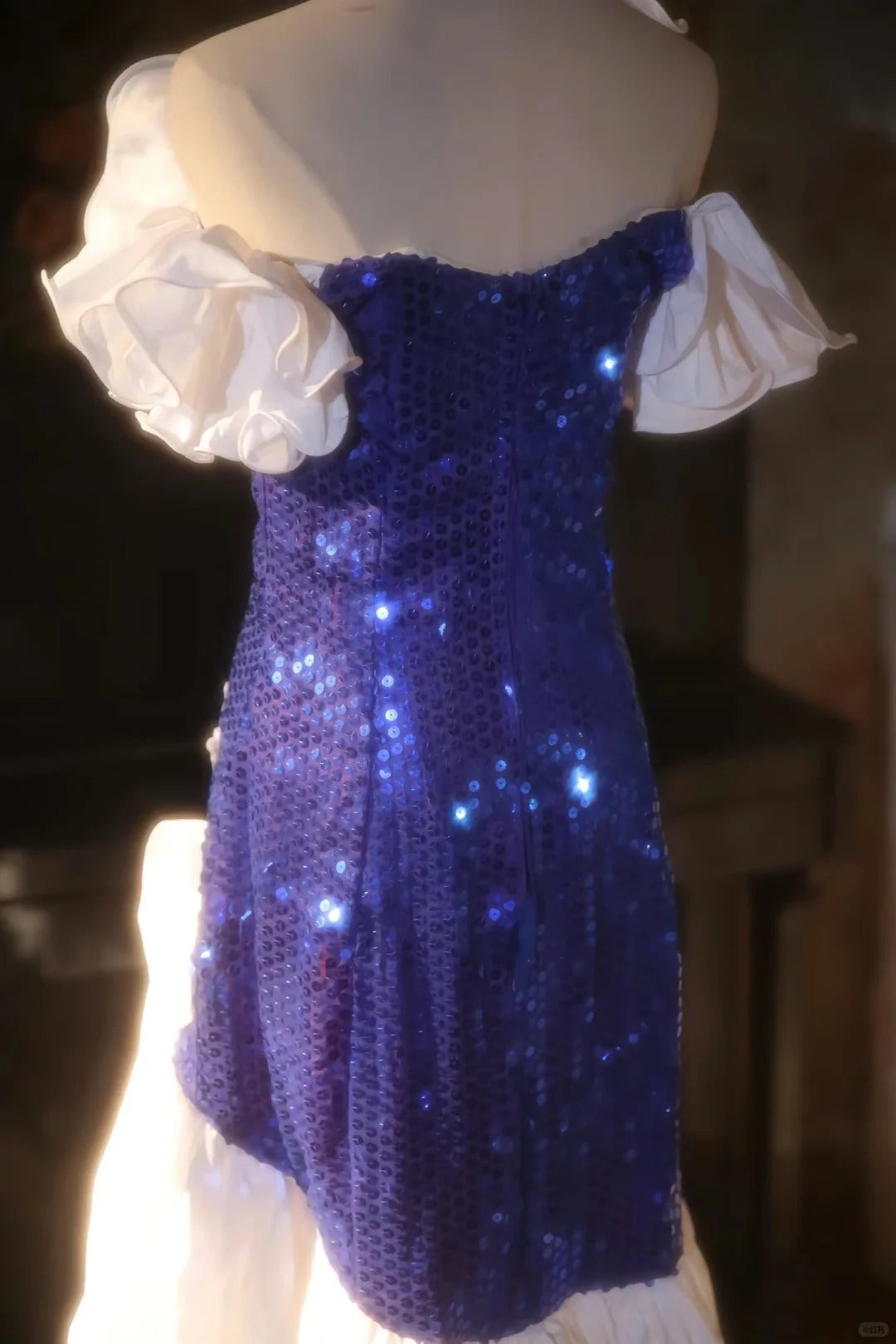 Sparkling One Shoulder Violet Sequin Mermaid Long Prom Dress P3426
