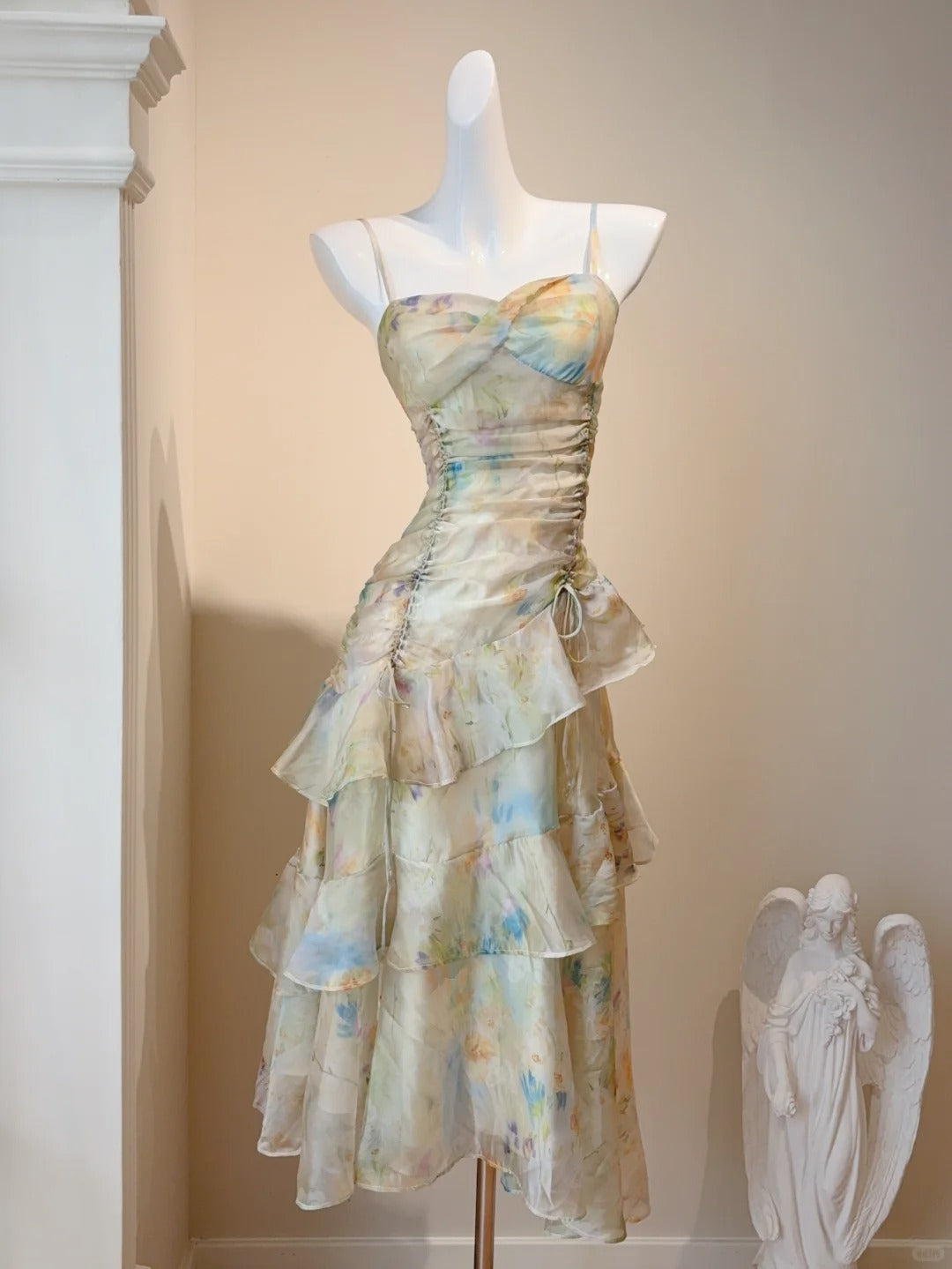 Beautiful Light Green Oil Painting Mermaid Spaghetti Strap Prom Dress PreppyDress Beautiful Light Green Oil Painting Mermaid Spaghetti Strap Prom Dress PreppyDress