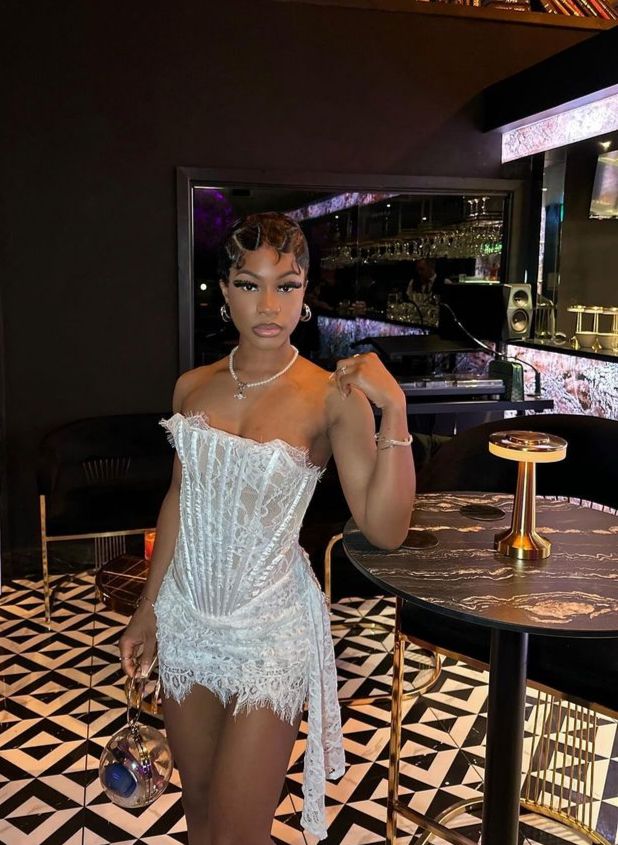 Sexy Lace Corset Fishbone Tight Hip 17th Birthday Homecoming Dress P3593