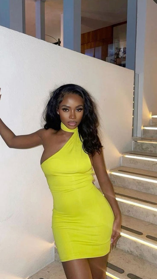 Sexy Bias-cut Halter Neck Ribbon Sleeveless Backless Slim Fit 17th Birthday Homecoming Dress P3594