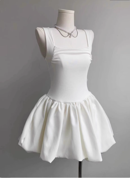 Sweet Square Neck Sleeveless Waist Ballet Puffy Birthday Tutu Homecoming Dress P3610