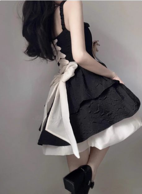 Cute Bow Strap Cake Birthday Short Skirt Homecoming Dress P3612