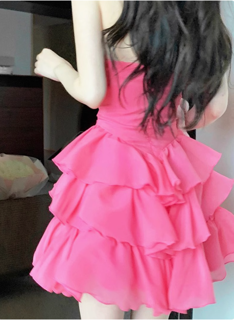 Sweet Sexy Pink Cake A-Line Mini Homecoming Dress P3619