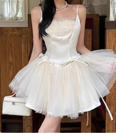 Elegant Ballet Style Strapless Tulle A-Line Birthday Short Skirt Homecoming Dress P3621