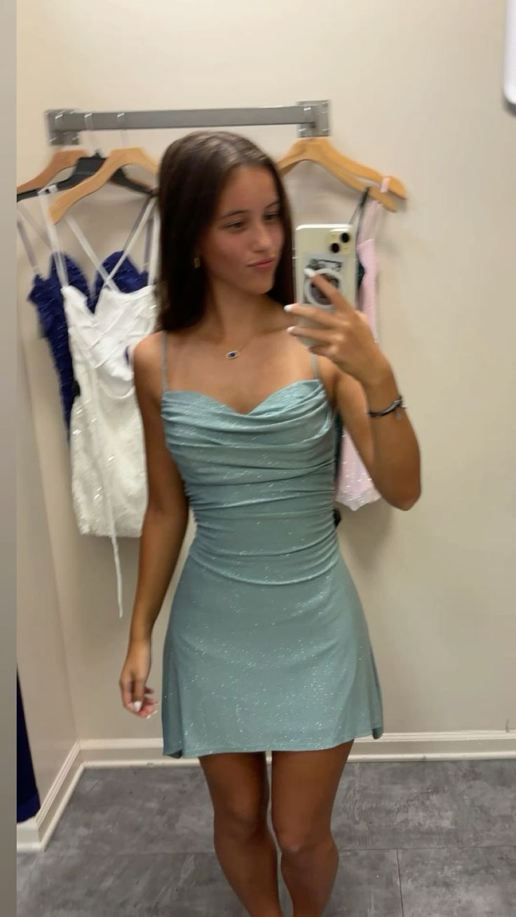 Simple Strappy Slim Fit Homecoming Dress P3638