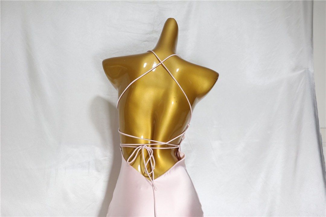 Sexy Birthday Dresses Pink Halter Prom Dresses Birthday Outfits P368