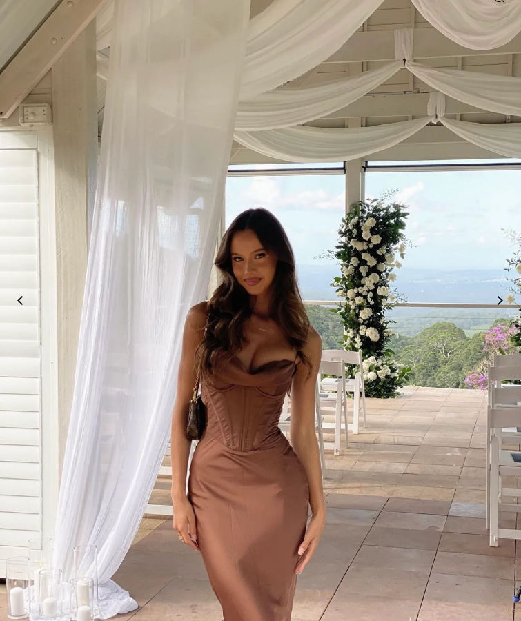 Brown Prom Dresses Sexy Prom Dress Birthday Outfits P378