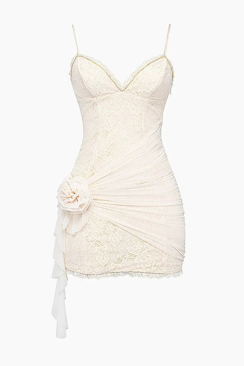Sexy Lace V-neck Sling Bodycon Homecoming Dress P3815