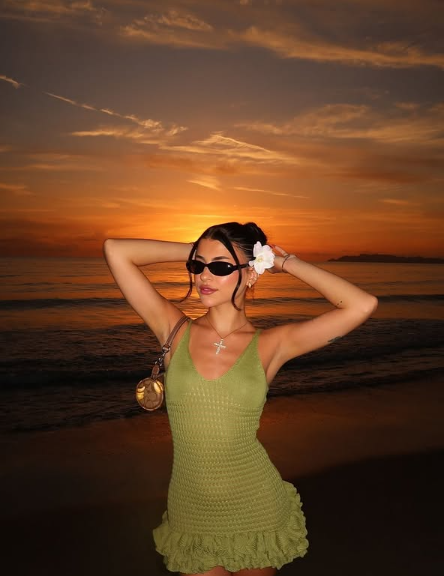 Sexy V-neck Halter Green Mini Birthday Dress Homecoming Dress P3869