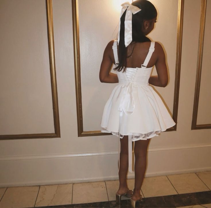 Cute Shoulder Strap A-line Back Strappy 17th Birthday Short Skirt Homecoming Dress P3874
