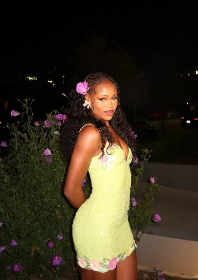 Sexy Suspender Yellow Sequin Hip 19th Birthday Homecoming Dress P3928