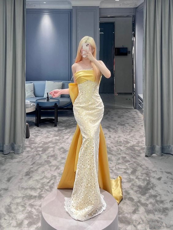 Modest Mermaid Strapless Sequin Long Prom Dress P604 PreppyDress Modest Mermaid Strapless Sequin Long Prom Dress P604 PreppyDress