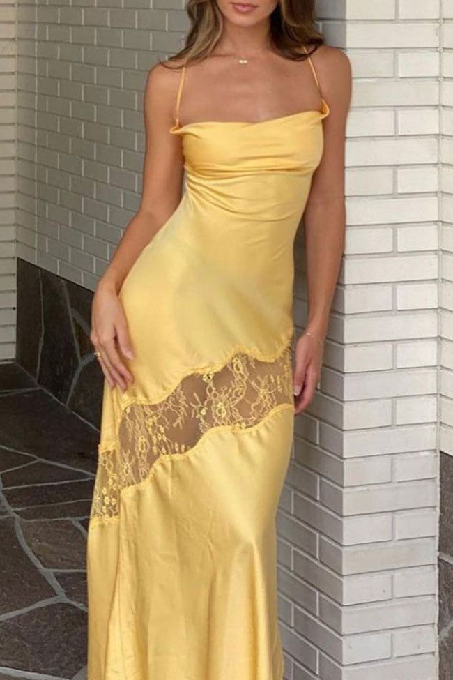 Elegant Mermaid Straps Lace Hollow Out Maxi Dress 22th Birthday Outfit PreppyDress Elegant Mermaid Straps Lace Hollow Out Maxi Dress 22th Birthday Outfit PreppyDress