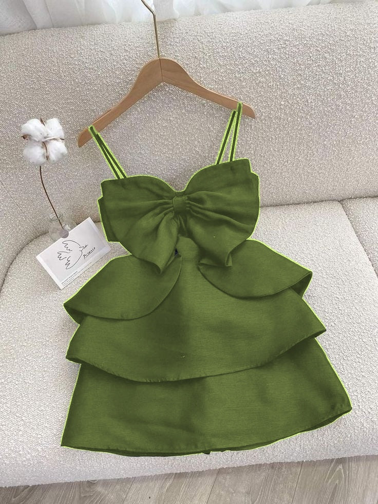 Simple Straps White Birthday Dresses Birthday Outfits P795