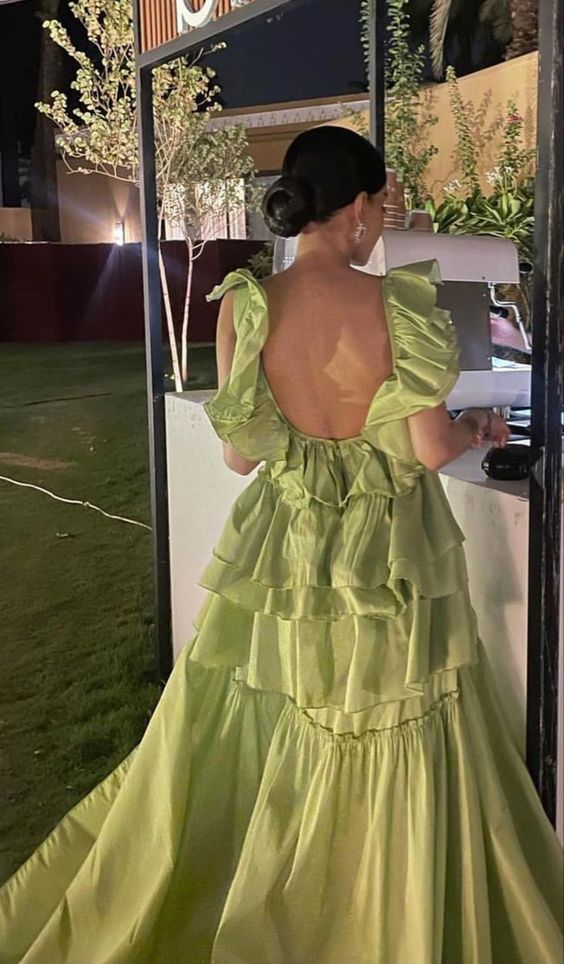 Glamorous Ball Gown Straps Backless Sage Green Long Prom Dress P962 PreppyDress Glamorous Ball Gown Straps Backless Sage Green Long Prom Dress P962 PreppyDress