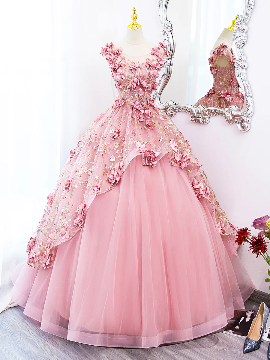 Beautiful Ball Gown Sweet 16 Dress With Flowers P616 PreppyDress Beautiful Ball Gown Sweet 16 Dress With Flowers P616 PreppyDress