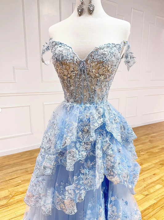 Belle Robe de Soirée Épaules Dénudées Robe de Bal P630