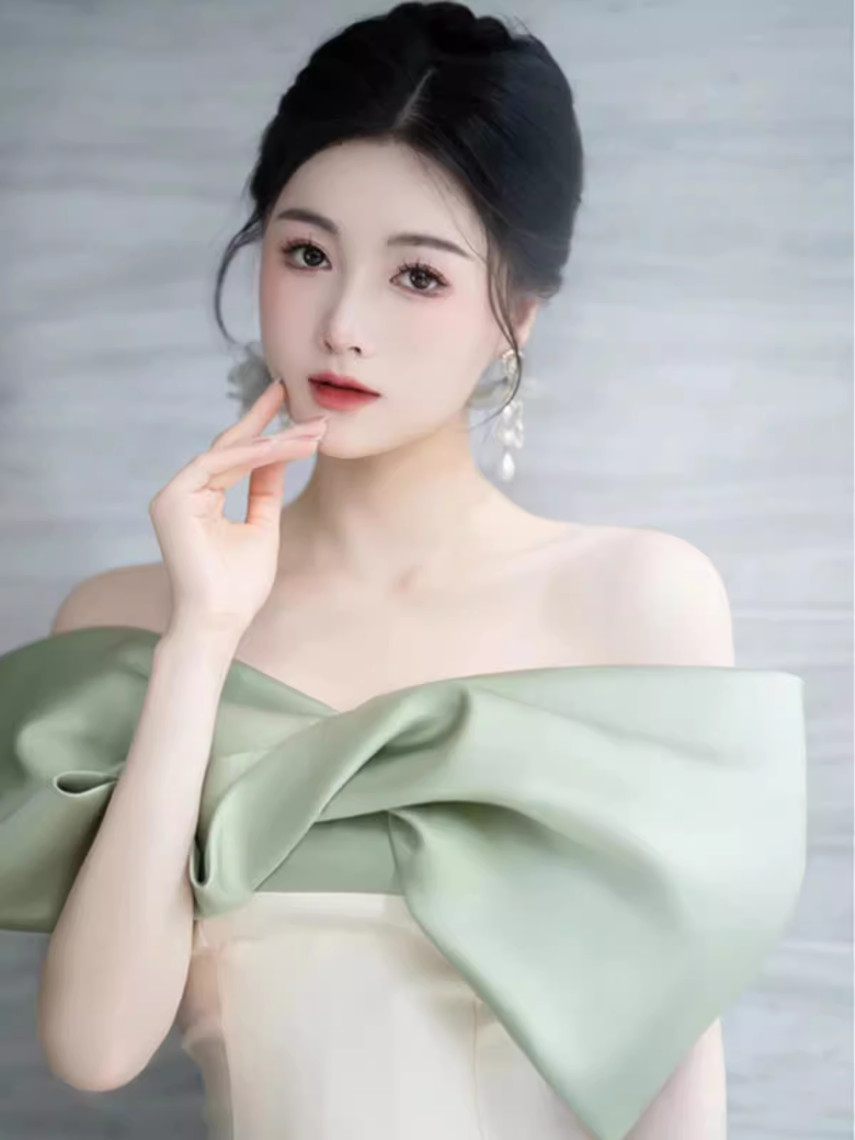 Mermaid Strapless Satin Party Dress Long Prom Dress P880