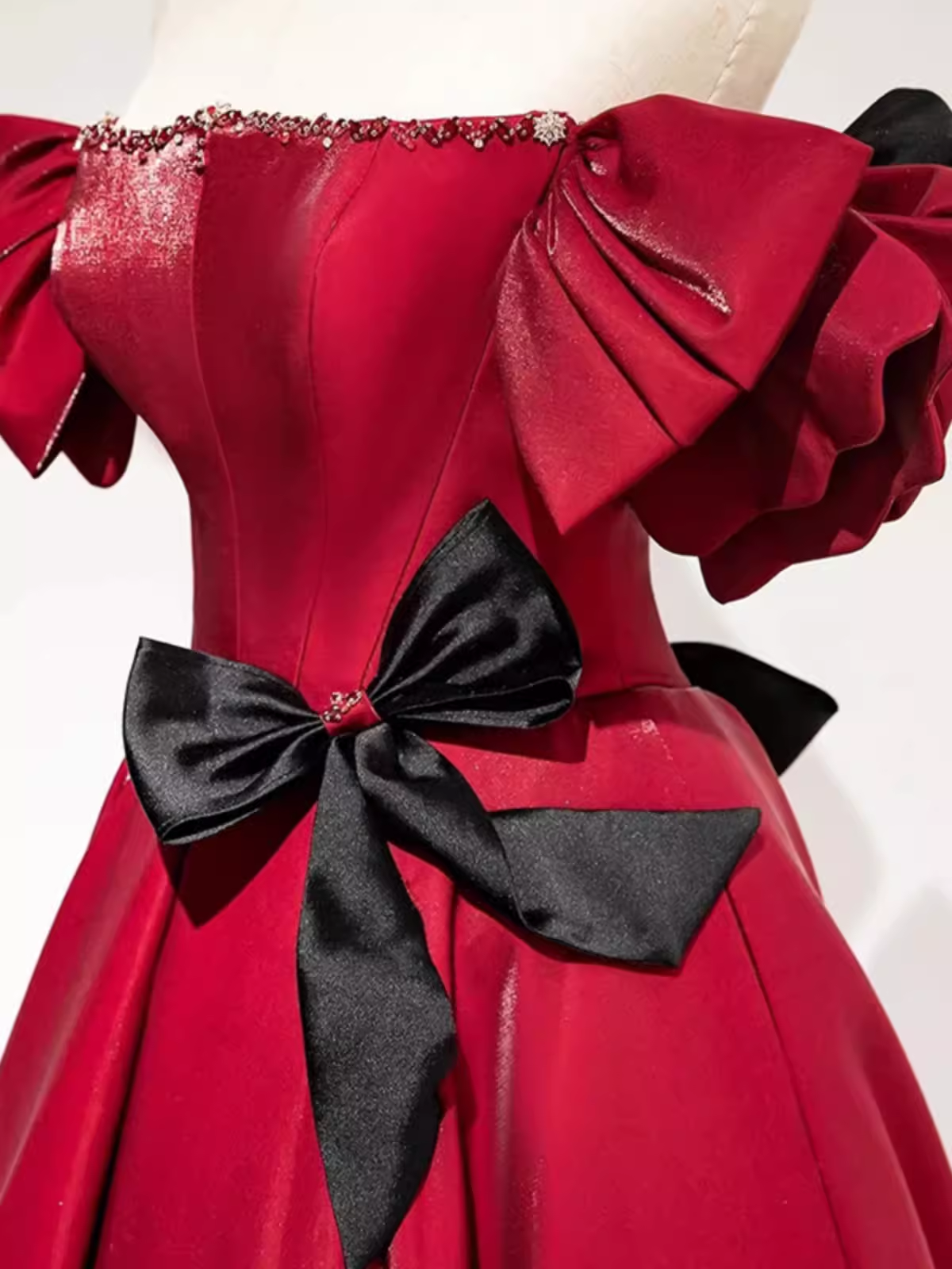 Princess A line Off The Shoulder Party Dresses Red Prom Dresses P947
