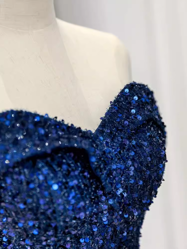 Elegant A line Off The Shoulder Royal Blue Prom Dresses Formal Evening Dress P1140